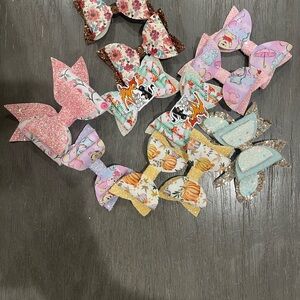 Colorful Kids Hair Bow Set